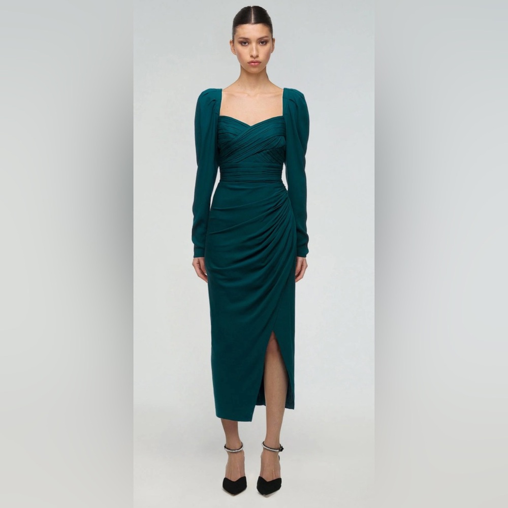 Self-Portrait Deep Teal Irish Midi